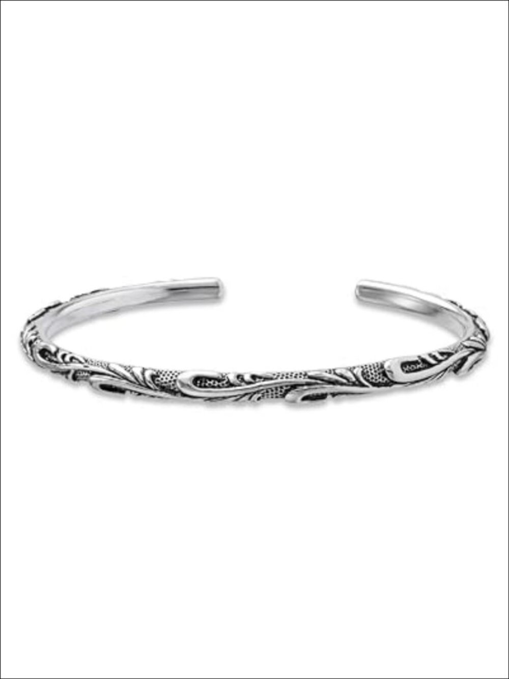 Vintage 925 Sterling Silver Plated Cuff Bracelet Adjustable Bangle for Women